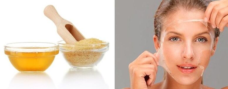 Máscara de xelatina para engurras